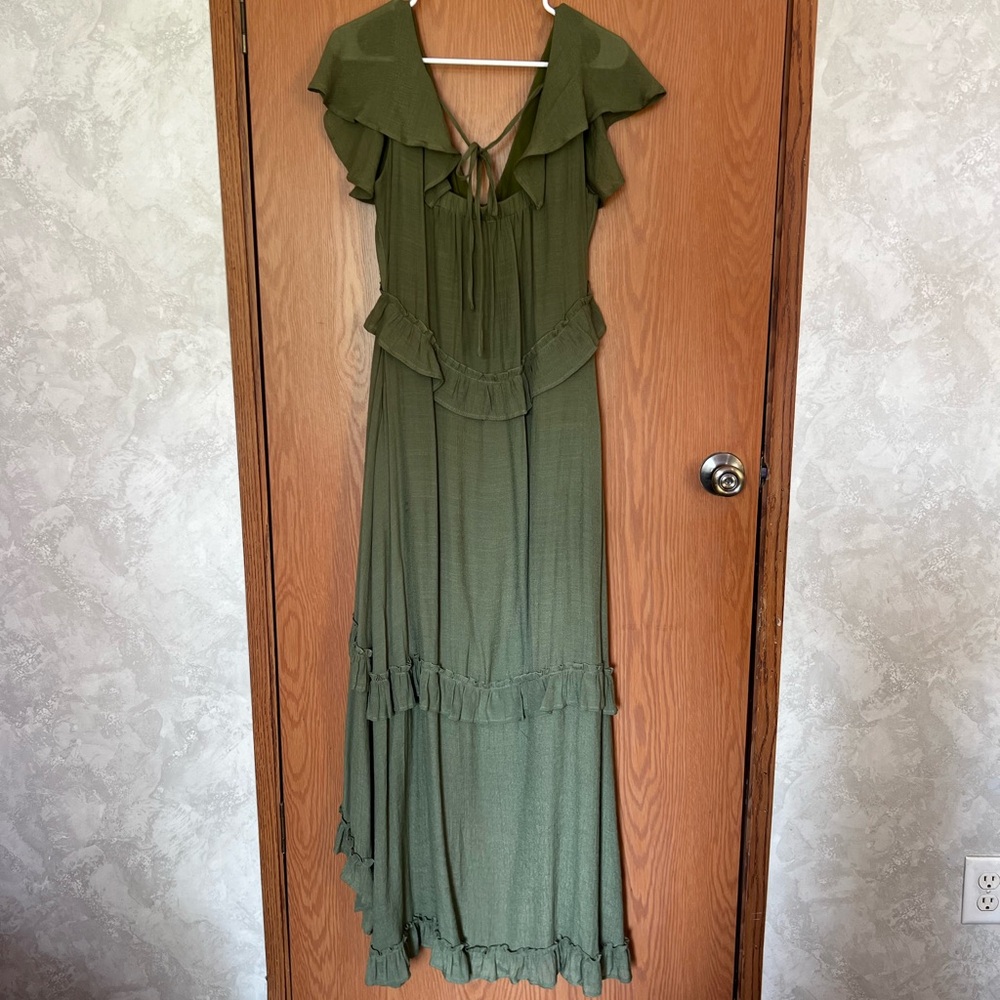 BiBi Olive High Low Ruffle Dress - Picture 2 of 3